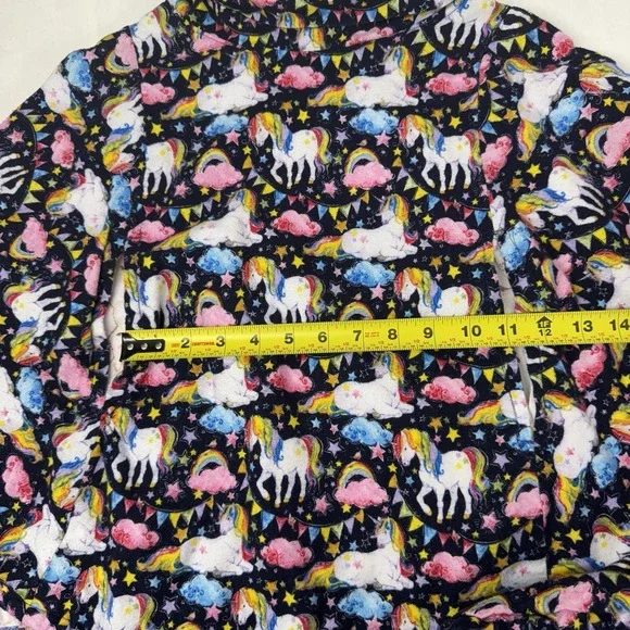 Children's Girls Unicorn Handmade Poncho Turtleneck Sweater - Picture 7 of 10